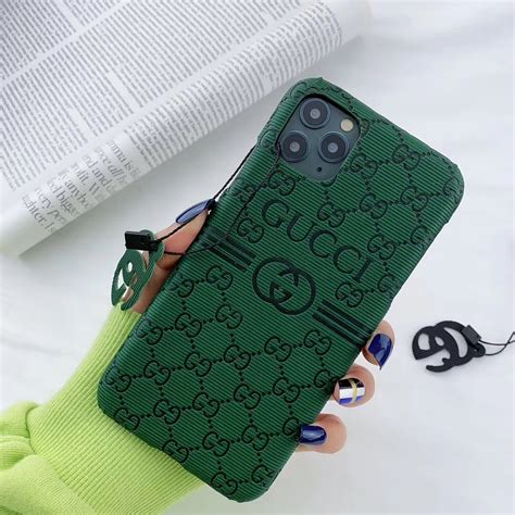 gucci iphone case black leather|authentic Gucci phone case.